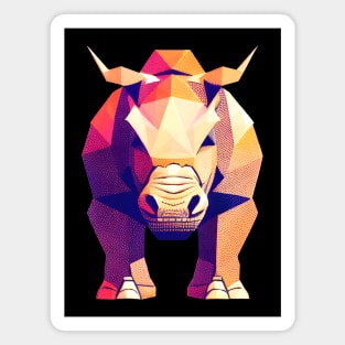Low Poly Rhino Magnet